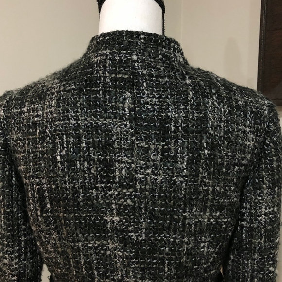 *ADRIENNE VITTADINI* Gray Tweed Wool Blend Jacket - Picture 4 of 7